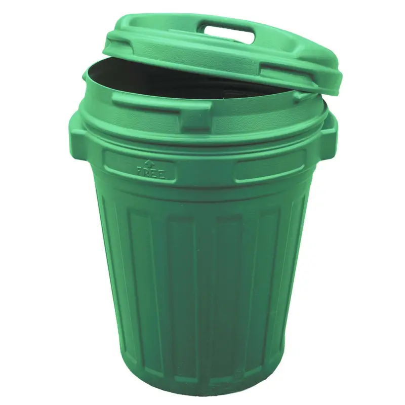 70L Green Pivot-Lid Feed Storage Bin 1