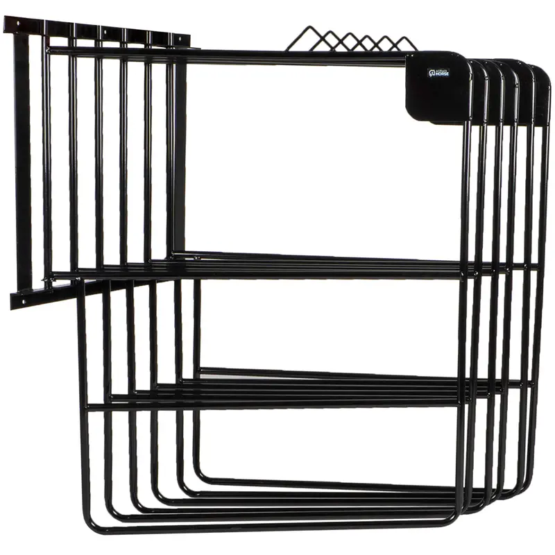 Agradi Horse 6-Slot Metal Blanket Rack In Matte Black 1