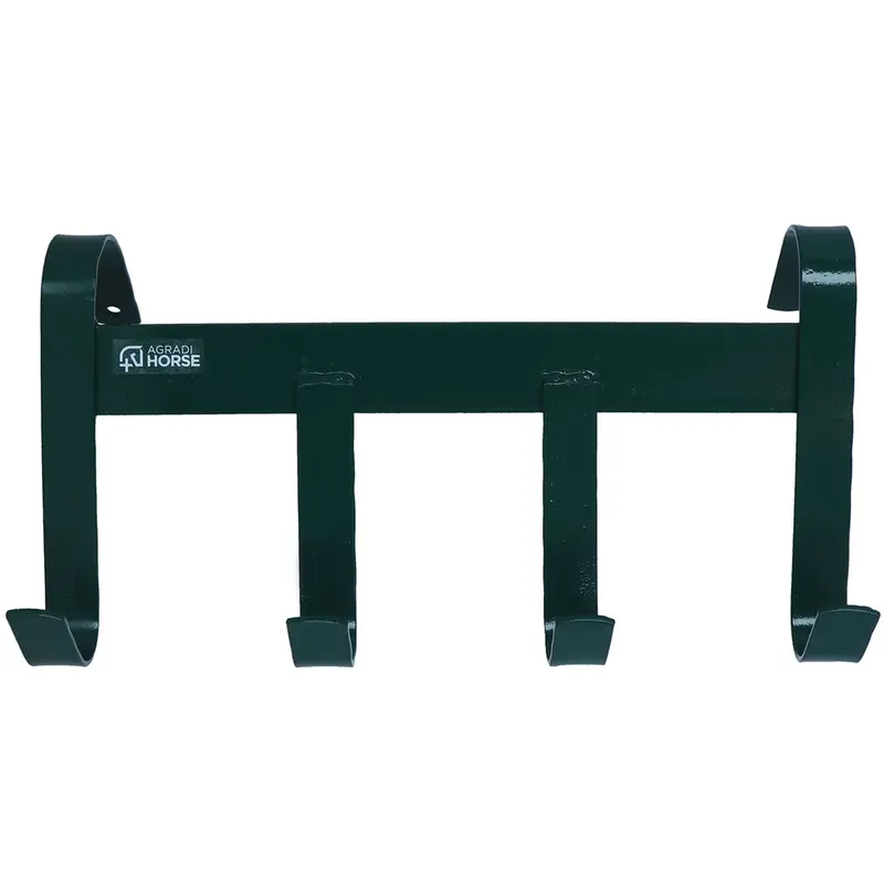 Agradi Horse Green 4-Hook Metal Bridle Rack 1
