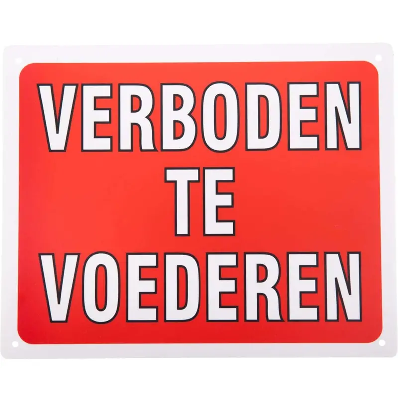 Agradi ‘No Feeding’ Warning Sign – Weather-Resistant Panel 1