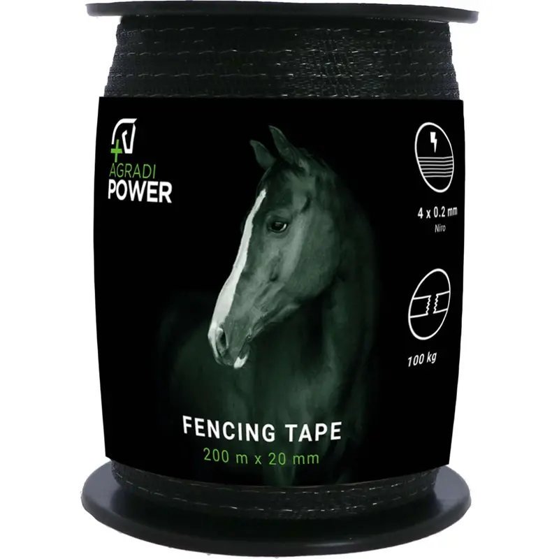 Agradi Power Black Electric Fencing Tape 1