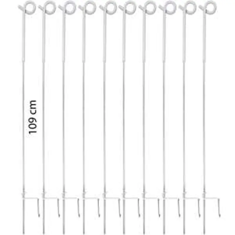 Agradi Power Spring-Steel Fence Post With Loop (10-Piece, White) 1