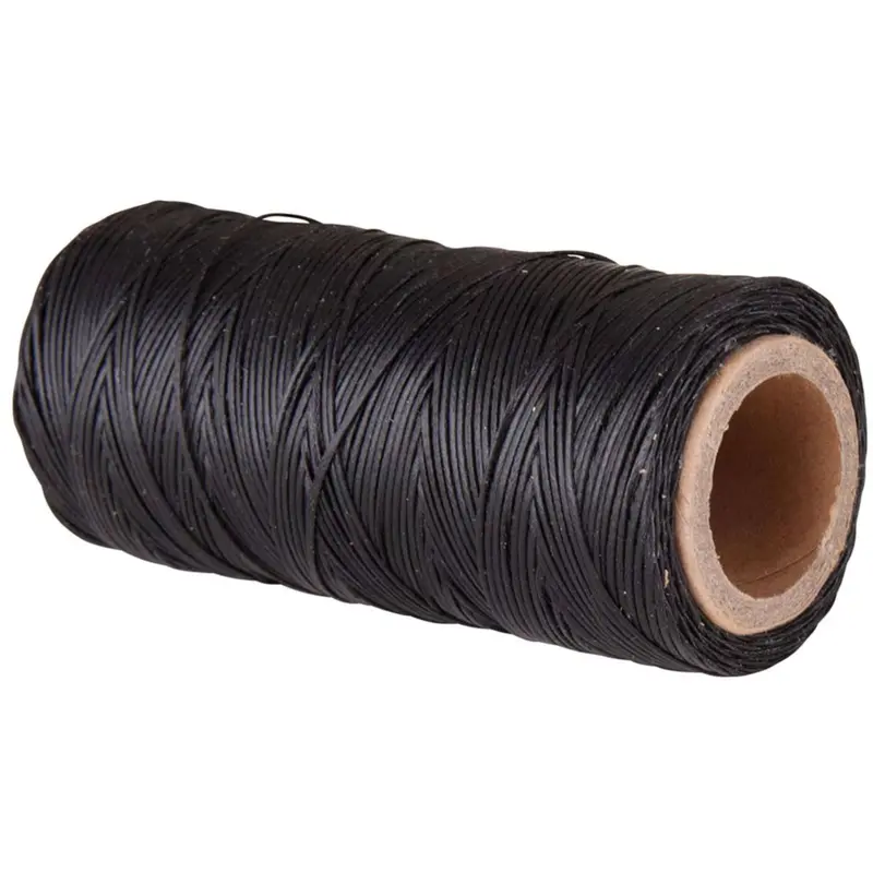 Agradi Waxed Thread – Black Bobbin Cord For Sewing & Crafts 1
