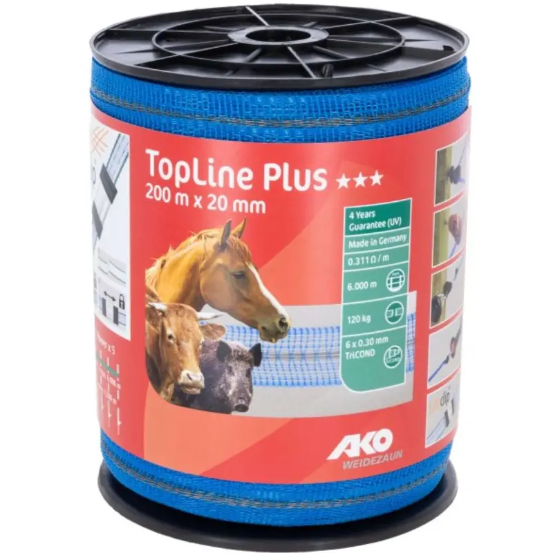 Ako Topline Plus Electric Fence Tape – Blue 1