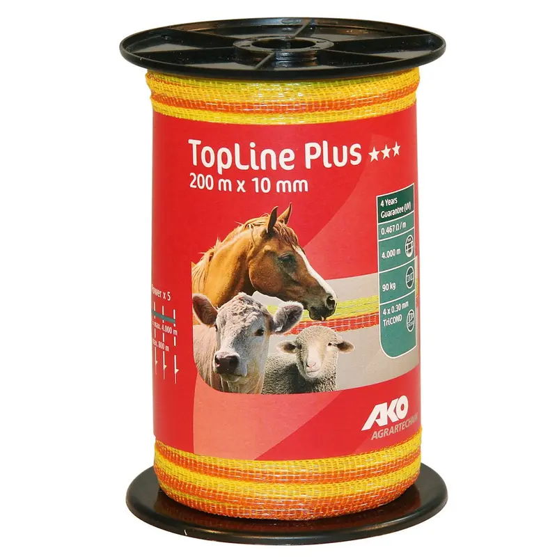 Ako Topline Plus Electric Fence Tape – Orange-Yellow 1