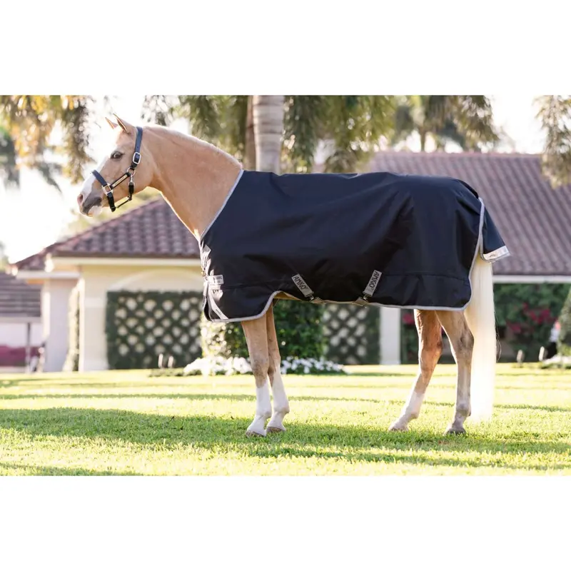Amigo 1200D Pony Turnout Rug – 250G Fill, Black/Titanium Grey/Silver 1