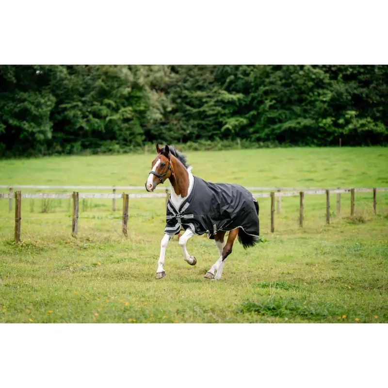 Amigo 1200D Turnout Blanket – 250G Fill, Black/Titanium Grey/Silver 1