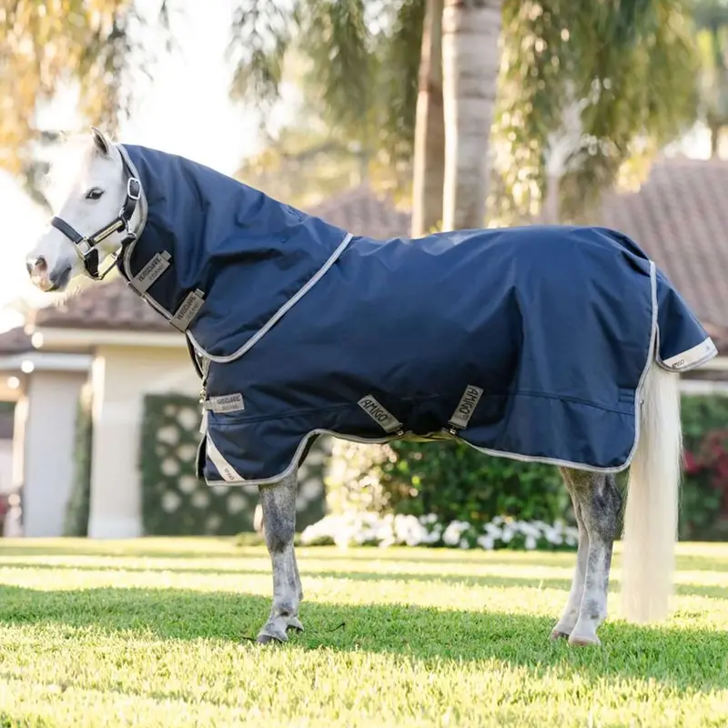 Amigo 1200D Turnout Sheet – Pony Size, 50G Fill, Navy/Titanium Grey 1