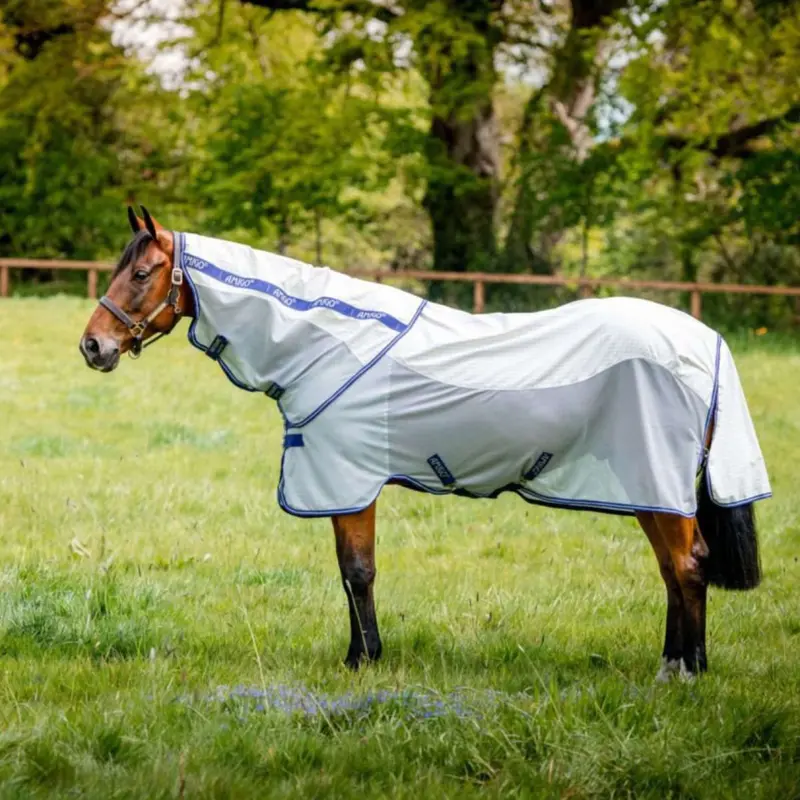Amigo Airflow Summer Sheet – Navy Check & Atlantic Blue 1