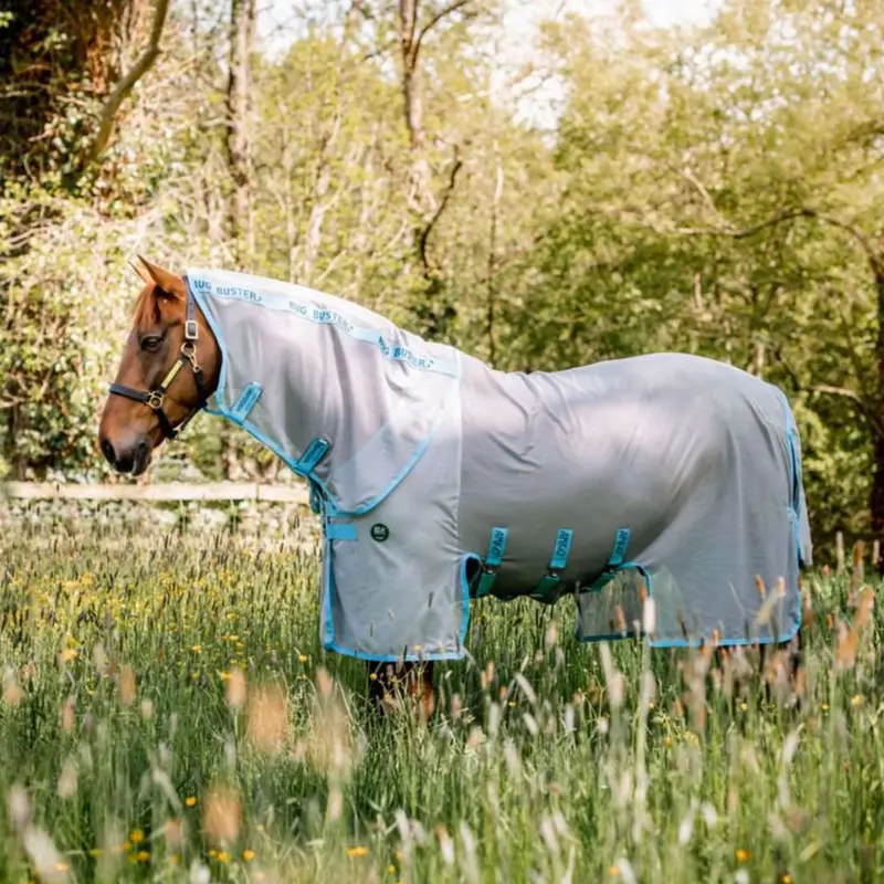 Amigo Eco Bug Buster Fly Sheet – Silver & Sky Blue 1