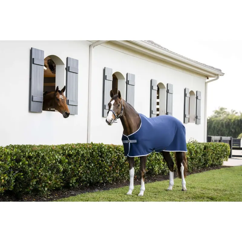 Amigo Jersey Cooling Sheet For Ponies – Navy/Graphite/Silver 1