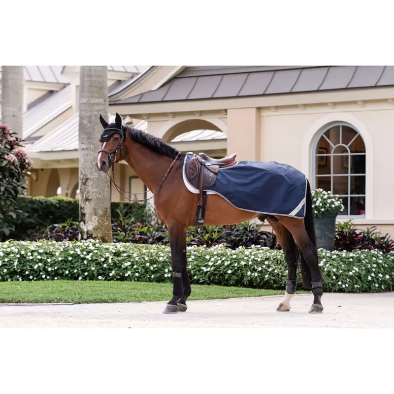 Amigo Ripstop Turnout Sheet – Navy & Titanium Grey 1