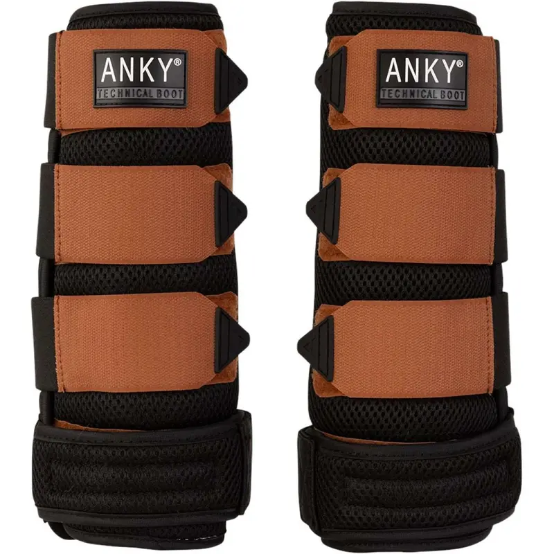 Anky 3D Mesh Brushing Boots In Black And Rust 1