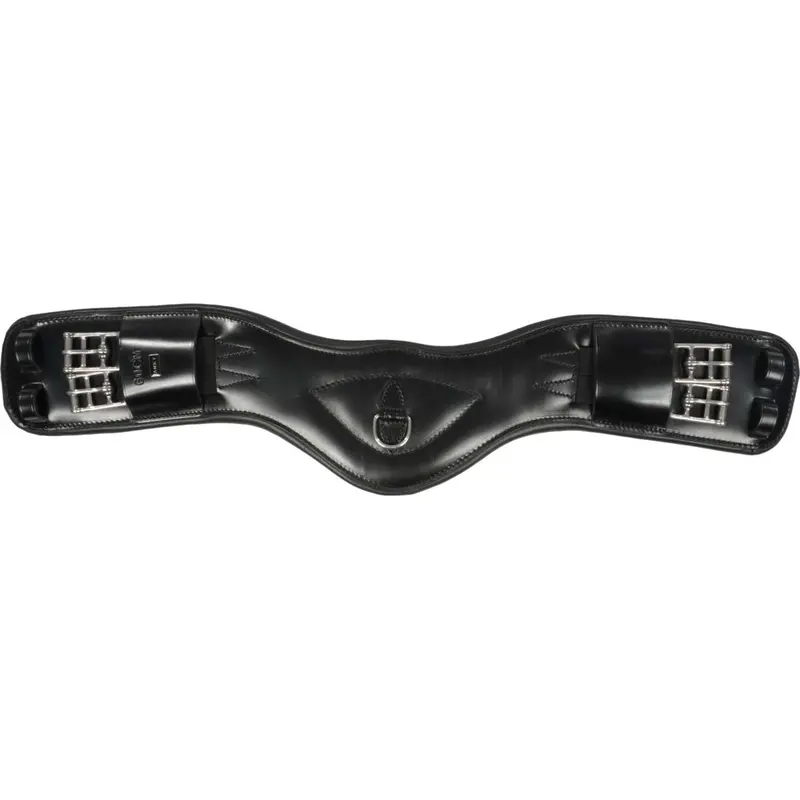Anky Anatomical Dressage Girth – Dual-Side Elastic, Black Leather 1