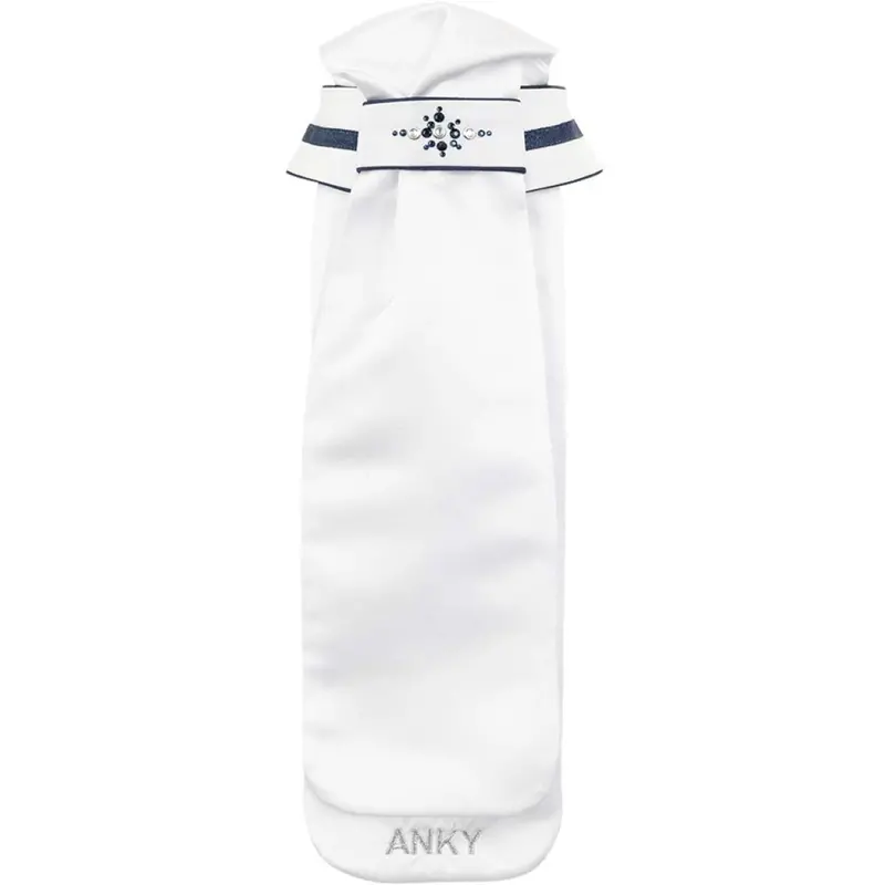 Anky Stone Deluxe Show Shirt In White And Navy 1