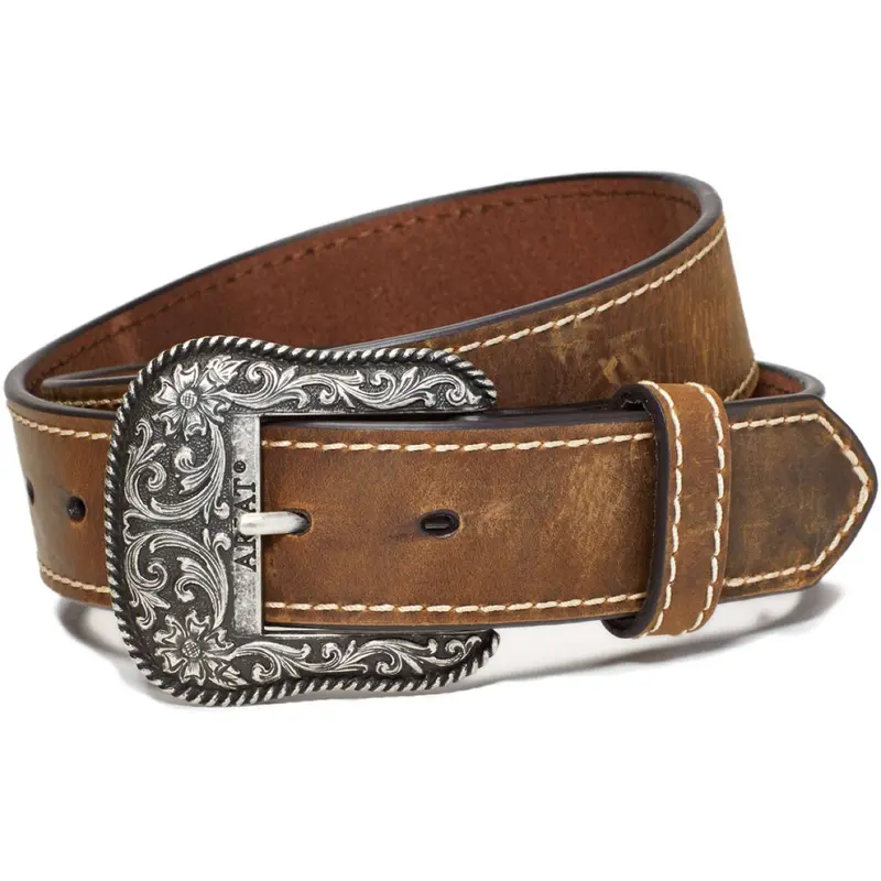 Ariat Women'S Brown Accent-Stitch Belt 1