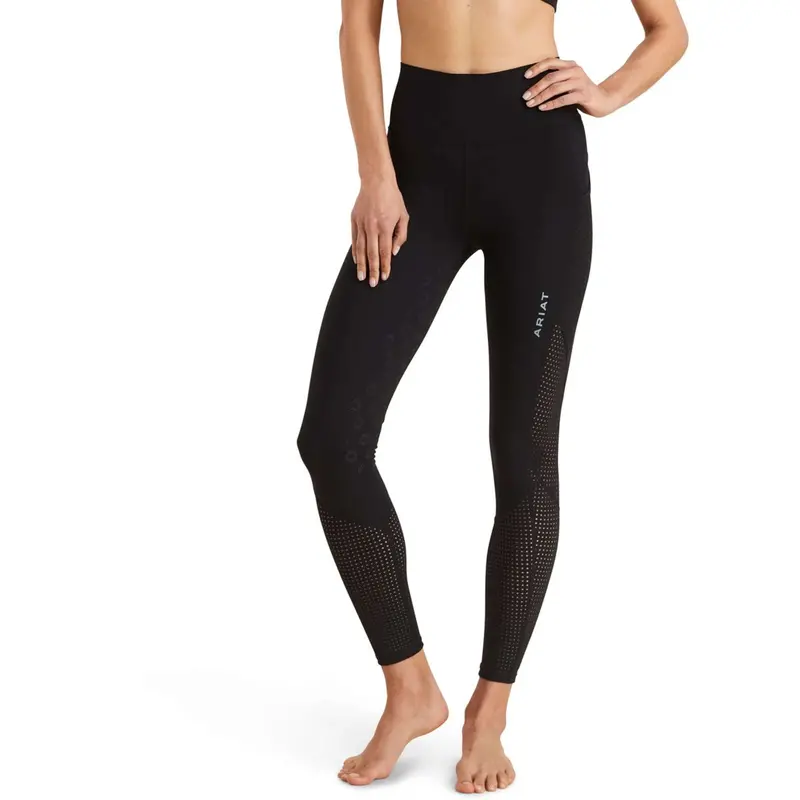 Ariat Women’S Half-Grip Breathable Riding Leggings – Black 1