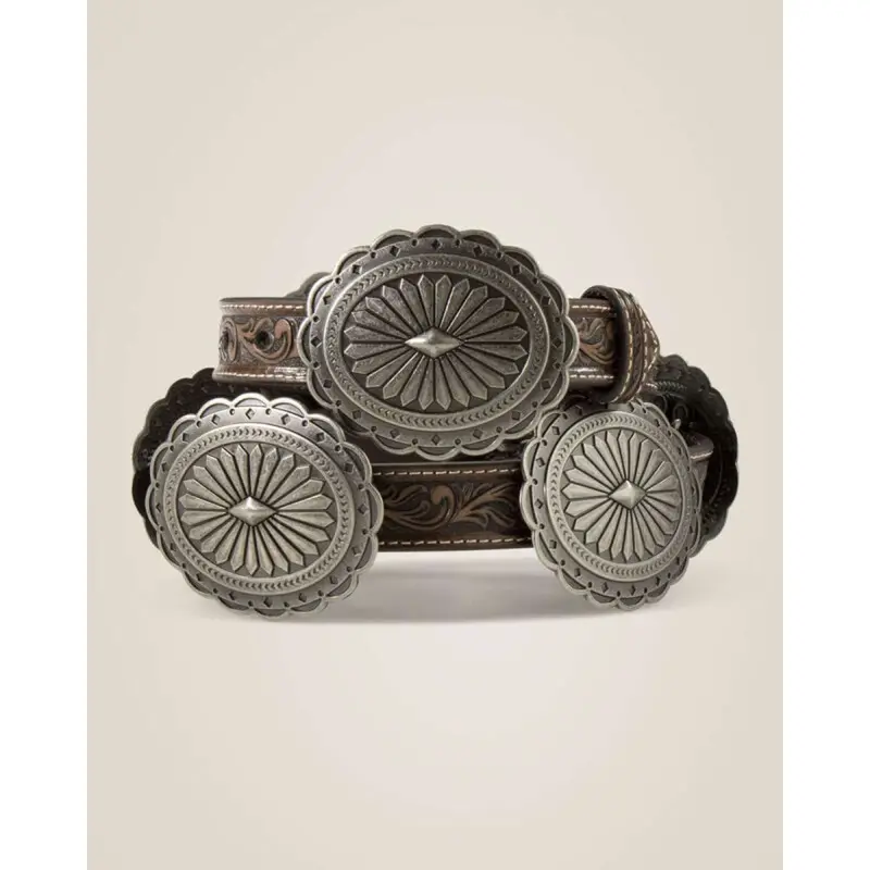 Ariat Women'S Oval Concho Diamond Belt – Tan 1