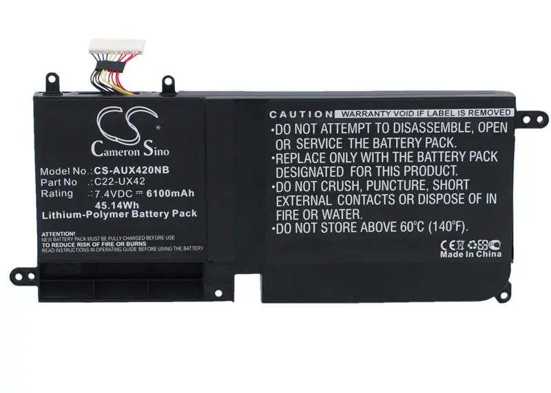 Asus Zenbook Ux42 / Ux42E Series Battery – 7.4V Black Li-Polymer, 6100Mah, 45.14Wh 1