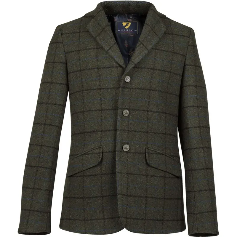 Aubrion By Shires Saratoga Competition Jacket For Men In Dark Green Check 1