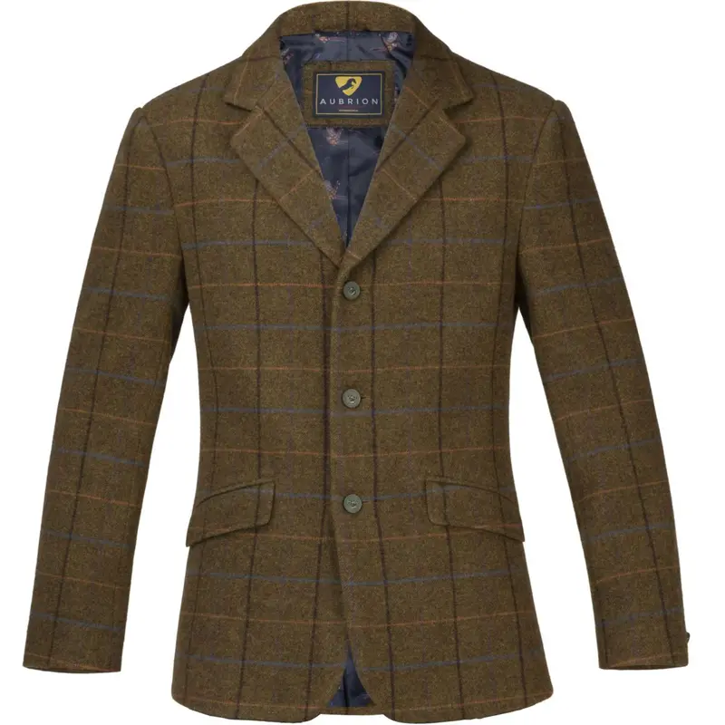 Aubrion Saratoga Men'S Tan-Brown Check Competition Jacket By Shires 1