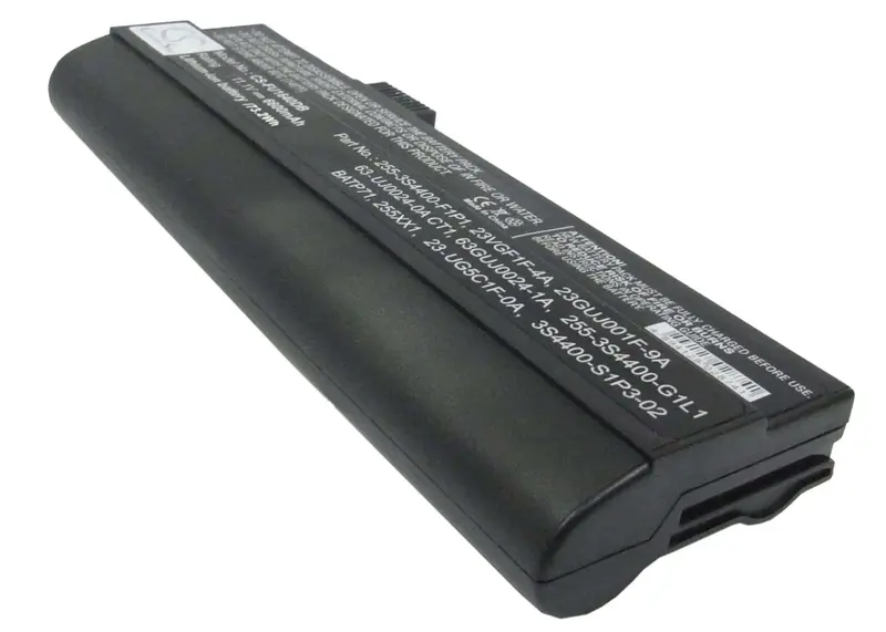 Averatec 5500/6100A/6110 Laptop Battery – Metallic Grey, 11.1V Li-Ion, 6600Mah, 73.26Wh 1