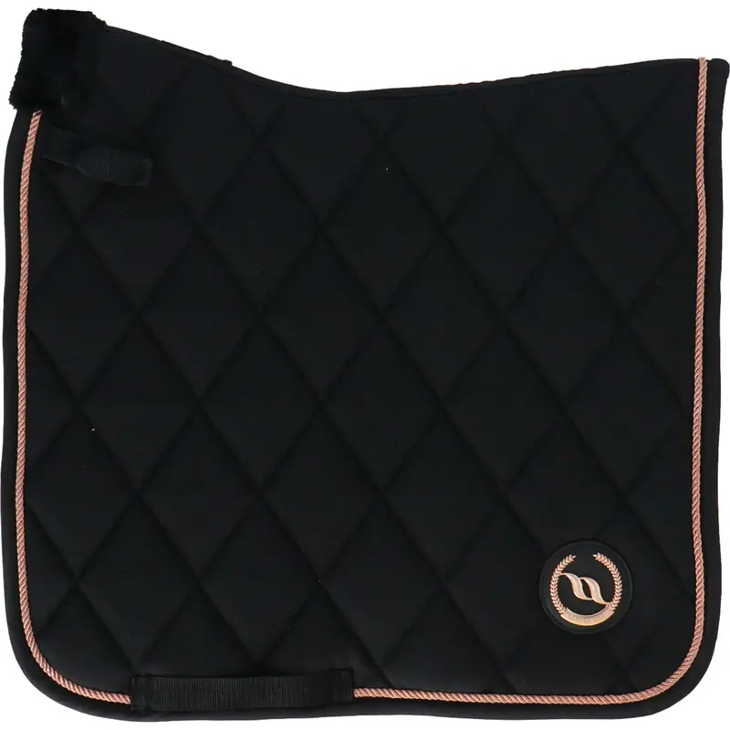 Back On Track Dressage Saddle Pad – Haze Pattern In Black & Rose Gold 1
