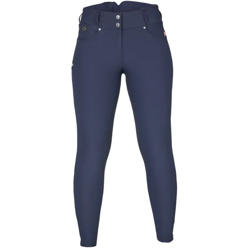 Back On Track Julia Full-Grip Riding Tights In Blue 1