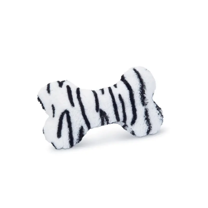 Beeztees Black & White Plush Chew Toy For Dogs 1