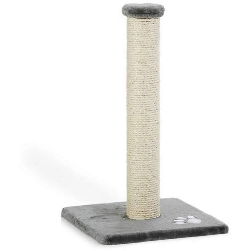 Beeztees Gina Cat Scratching Post – Gray Paw Print Design 1