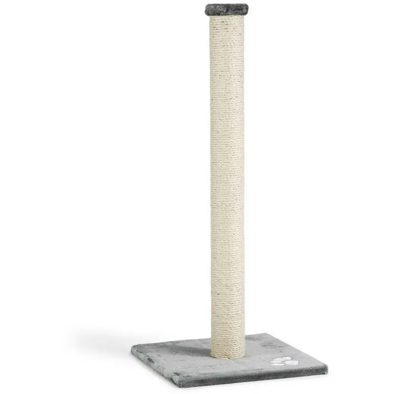 Beeztees Gina Xl Cat Scratching Post – Gray Paw Print Design 1