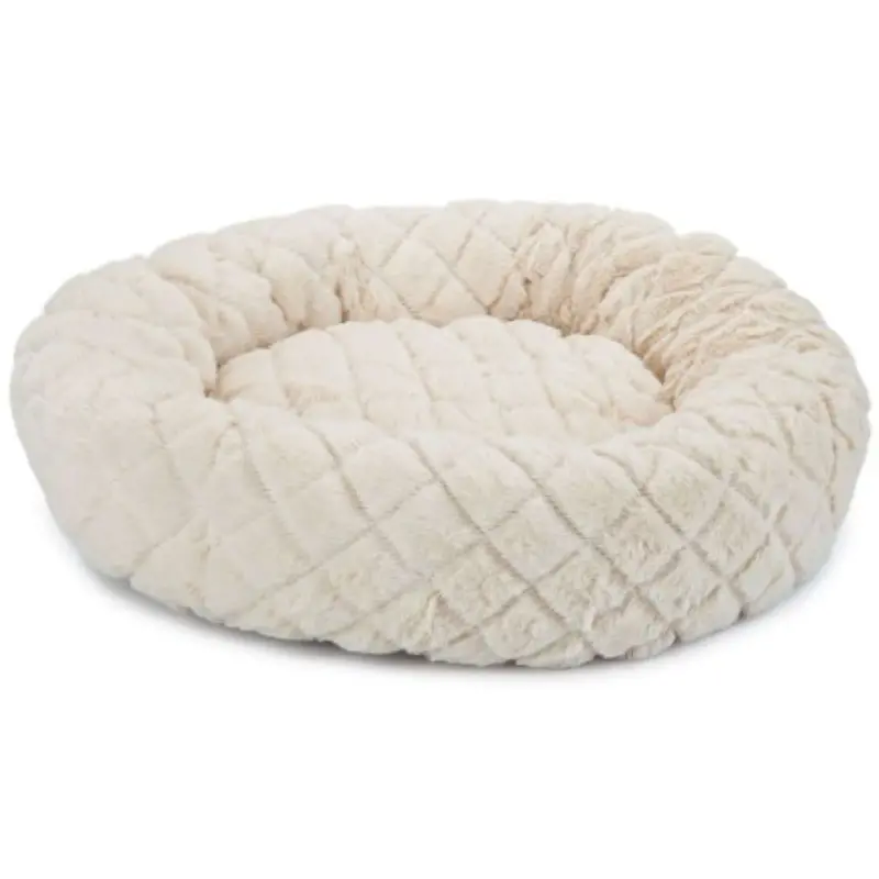 Beeztees Levisa Plush Cat Bed – Beige 1