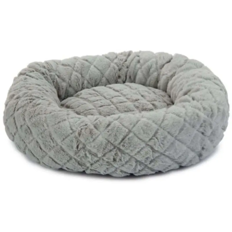 Beeztees Levisa Plush Cat Bed – Gray 1