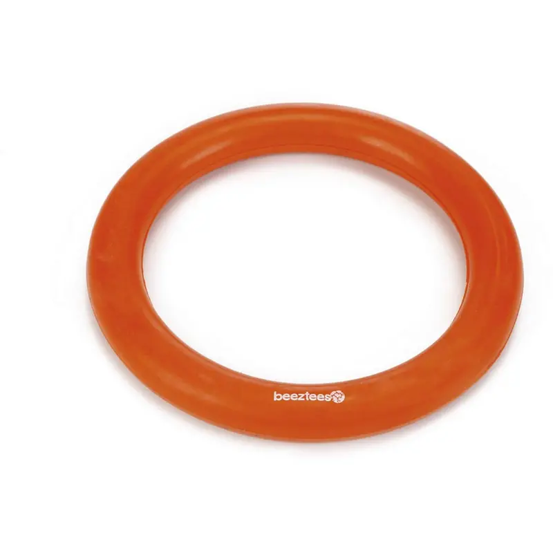 Beeztees Solid Rubber Chew Ring – Orange 1