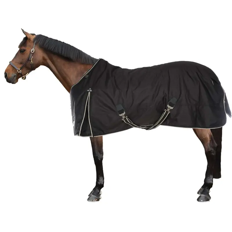 Br Classic Turnout Blanket – 1200D Polyester, 250G Fill, Black 1