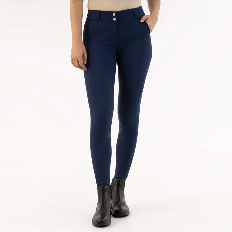 Br Kelsey Full-Grip Riding Tights – Pageant Blue Equestrian Pants 1