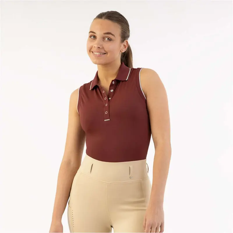 Br Kiki Sleeveless Polo In New Maroon 1