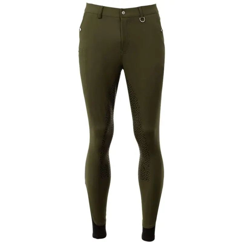 Br Maikel Riding Tights With Silicone Grip – Forest Green Full Seat 1