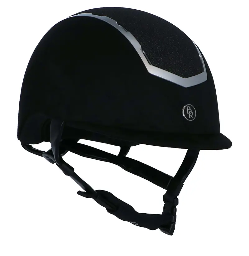 Br Sigma Microfiber Helmet – Vg1 Certified With Glitter Trim (Black) 1