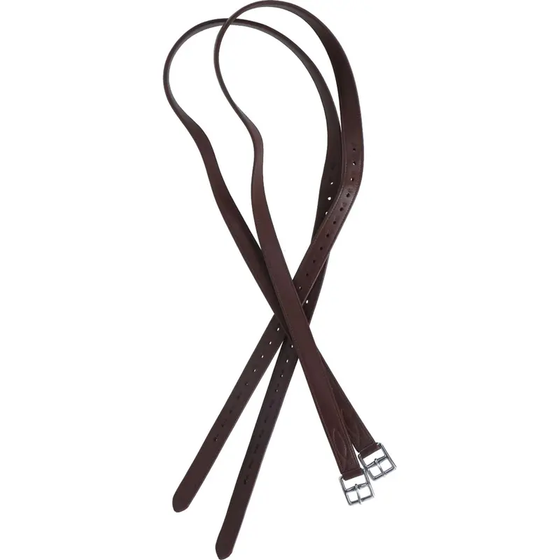 Br Soft Nylon Girth With Stainless Steel Buckles – Tobacco & Silver 1