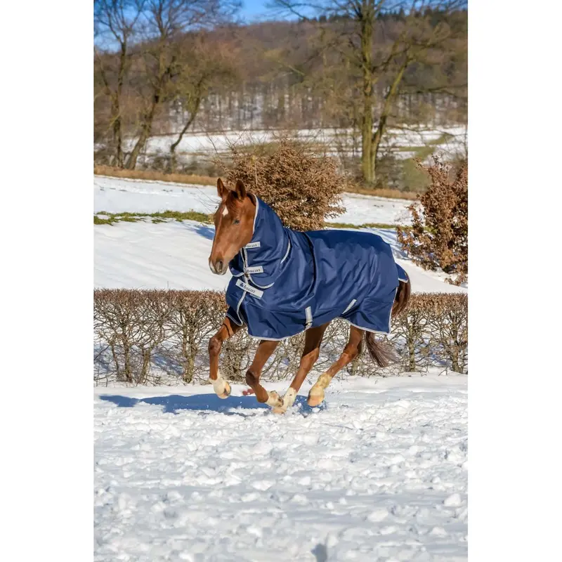 Bucas Freedom Full-Neck 300G Turnout Rug In Navy/Silver 1