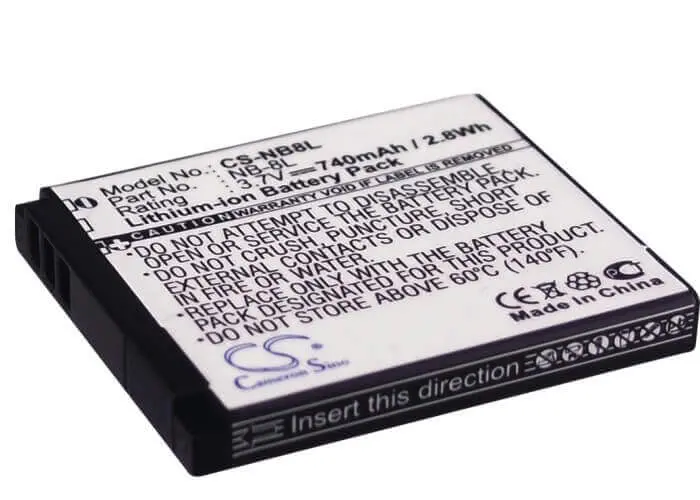 Canon Nb-8L Replacement Battery – 3.7V Li-Ion, 740Mah, Compatible With Powershot A2200 & A3000 Cameras 1