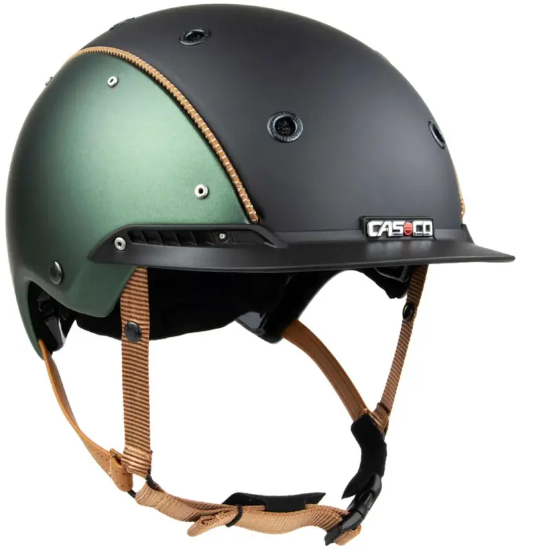 Champ-3 Metallic Green Equestrian Helmet 1