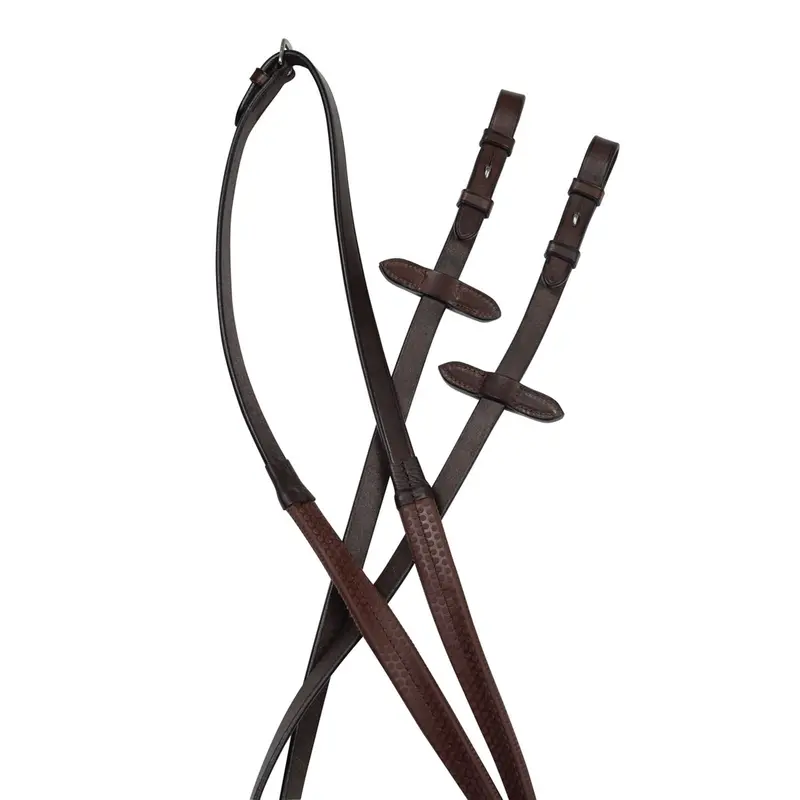 Collegiate Iv Flexi Grip Reins – Brown 1