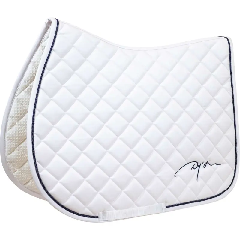 Dyon Diamond Jump Saddle Pad – White 1