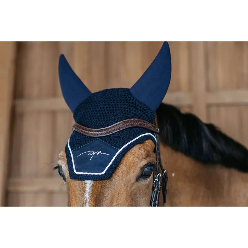 Dyon Diamond Soundless Fly Mask For Horses – Marine Blue 1