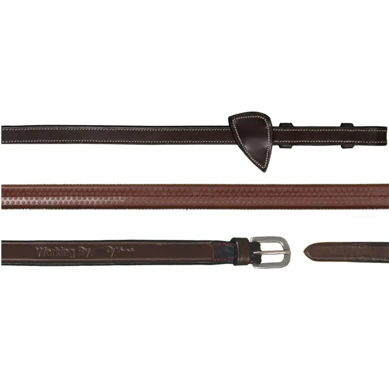 Dyon Working Half-Size Rubber Reins – Brown 1