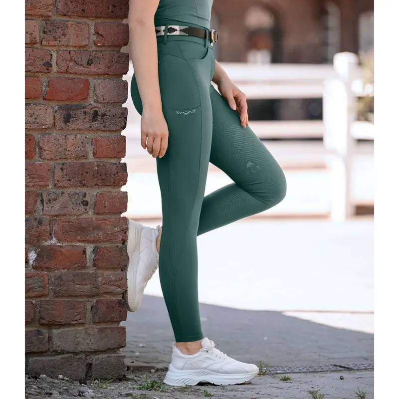 Elt Comfort Ride Glam Riding Tights – Pine Green 1