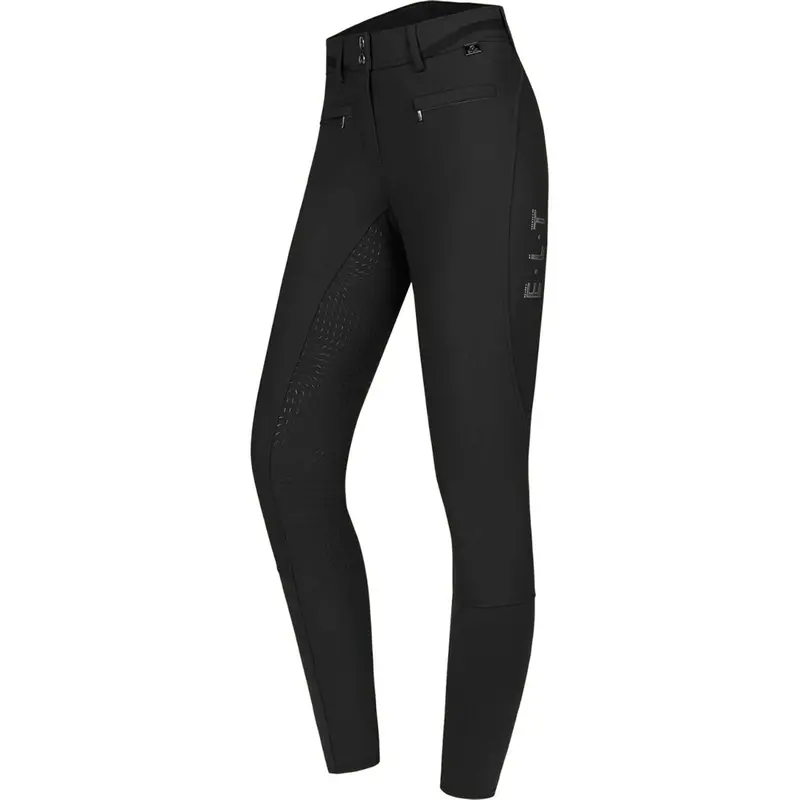 Elt Maja Glam Curved High-Waisted Riding Tights – Black 1