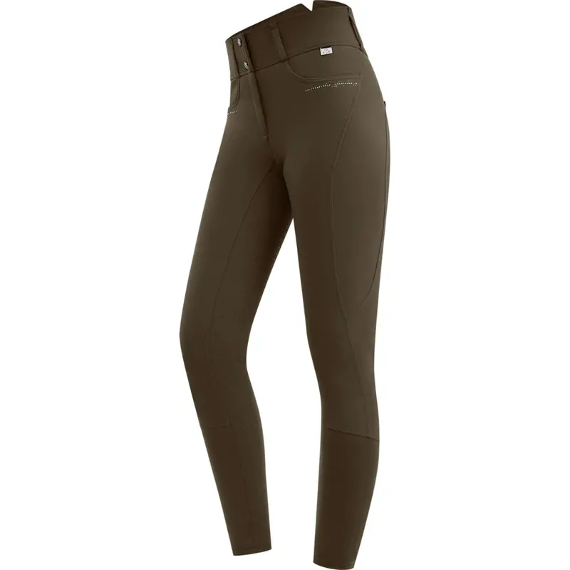 Elt Mathilda High-Waisted Riding Tights – Forest Green & Brown Blend 1